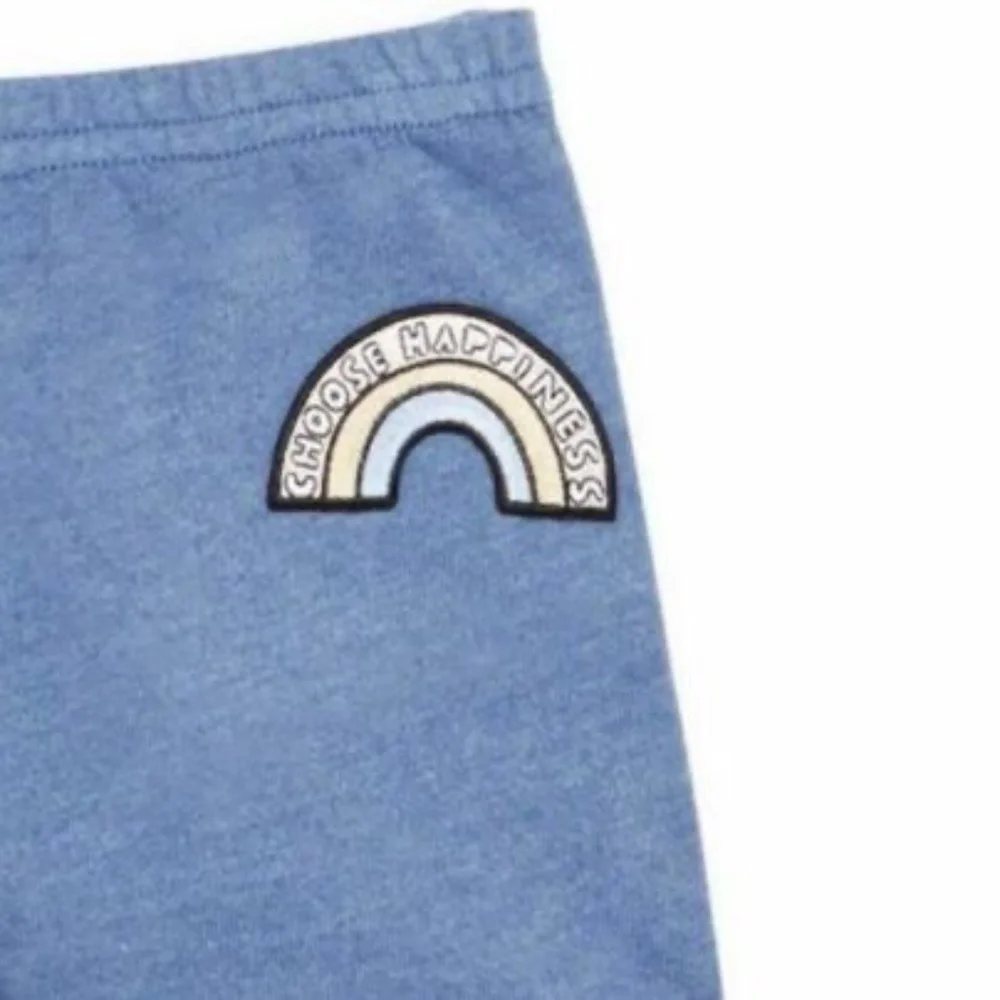 NEW KIDS Spiritual Gangster Choose Happiness Rainbow Asana Sweat ShortS